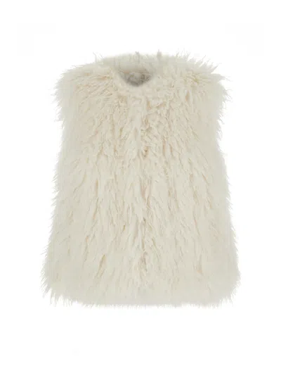 Michael Michael Kors Faux Fur Vest In White