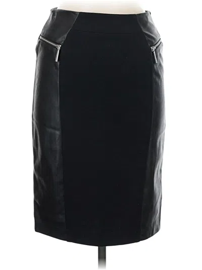 Pre-owned Michael Michael Kors Faux Leather Skirt In Black