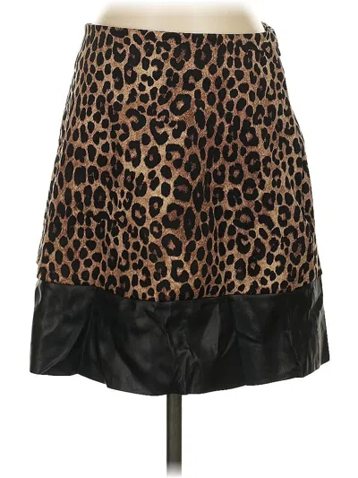 Pre-owned Michael Michael Kors Faux Leather Skirt In Brown