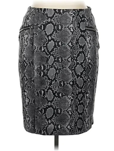 Pre-owned Michael Michael Kors Faux Leather Skirt In Gray