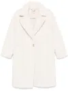 Michael Michael Kors Faux-shearling Coat In White