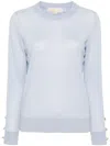 Michael Michael Kors Fine-knit Merino Wool Jumper In Blue