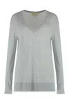 Michael Michael Kors Fine-knit Sweater In Gray