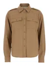 Michael Michael Kors Fitted Army Shirt In Brown