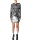 Michael Michael Kors Fitted Mini Dress In Gray