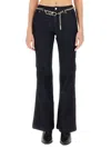 Michael Michael Kors Chain-belt Flared Cotton Jeans