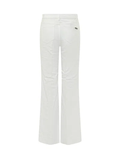 Michael Michael Kors Flared Hem Denim Pants In White