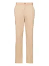 Michael Michael Kors Flat-front Regular Trousers In Neutral