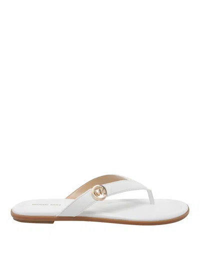 Michael Michael Kors Flip Flop Sandals In White
