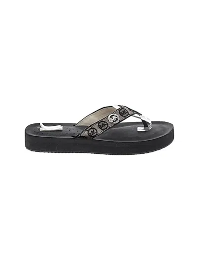 Pre-owned Michael Michael Kors Flip Flops In Black