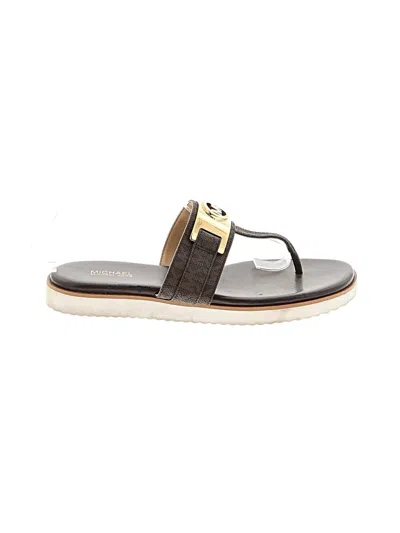 Pre-owned Michael Michael Kors Flip Flops In Brown
