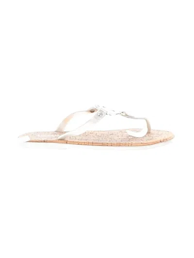 Pre-owned Michael Michael Kors Flip Flops In Ivory