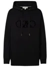 Michael Michael Kors Logo Detailed Drawstring Hoodie In Black