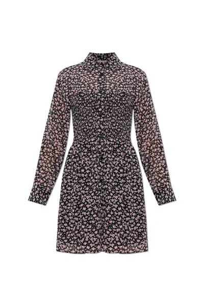 Michael Michael Kors Floral Shirt Dress In Multi