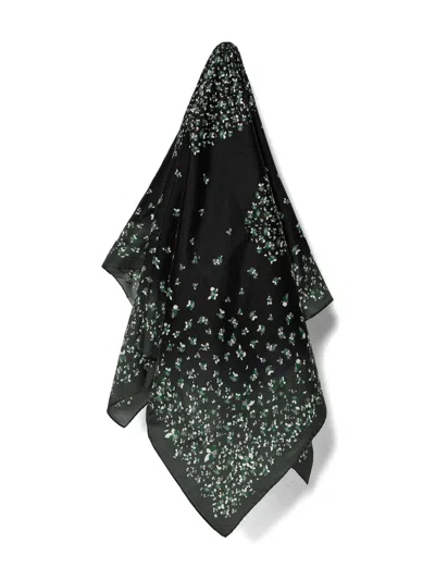Michael Michael Kors Floral-print Scarf In Brown