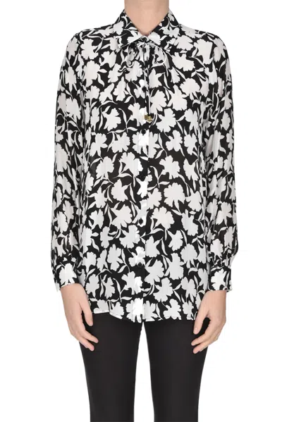 MICHAEL MICHAEL KORS FLOWER PRINT CREPÈ SHIRT