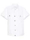 Michael Michael Kors Frayed-brim Denim Jacket In White