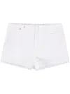 Michael Michael Kors Frayed Denim Shorts In White