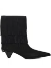 Michael Michael Kors Jayla Suede Boot With Fringes In Black