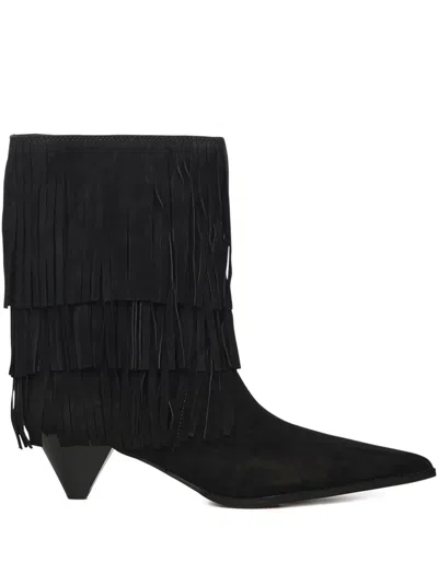 MICHAEL MICHAEL KORS FRINGED-FLAT BOOTS