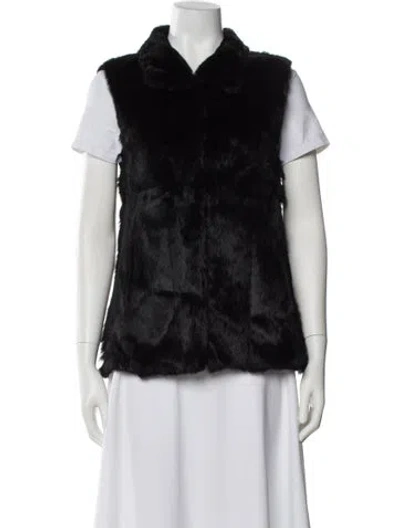 Pre-owned Michael Michael Kors Fur Fur Jacket In Black
