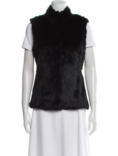 Pre-owned Michael Michael Kors Fur Fur Jacket In Black