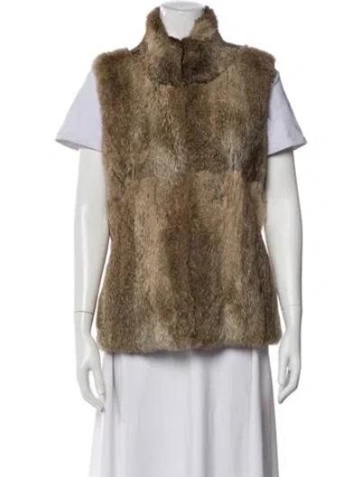 Pre-owned Michael Michael Kors Fur Fur Jacket In Brown