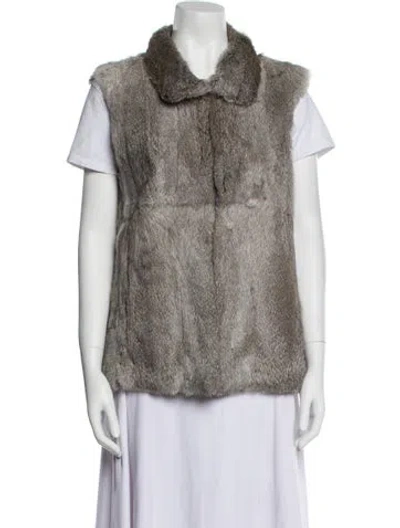 Pre-owned Michael Michael Kors Fur Fur Jacket W/ Tags In Gray