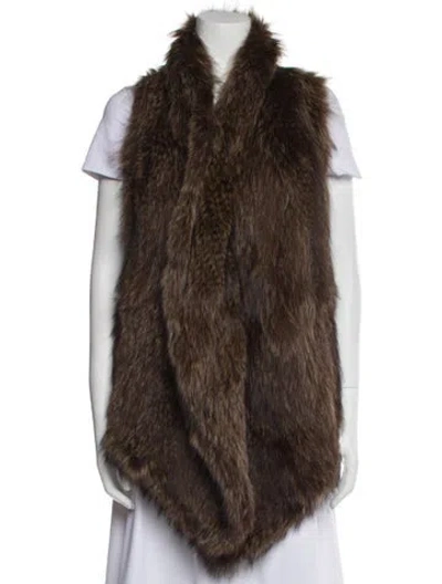 Pre-owned Michael Michael Kors Fur Jacket W/ Tags In Brown