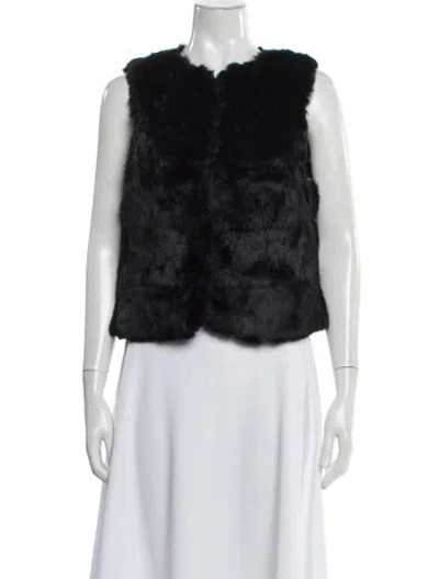 Pre-owned Michael Michael Kors Fur Vest In Black