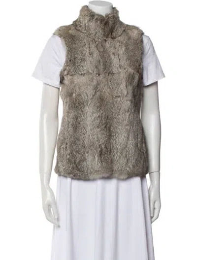 Pre-owned Michael Michael Kors Fur Vest In Neutral