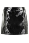 Michael Michael Kors Fx Patent Micro Miniskirt In Black