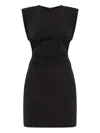 Michael Michael Kors Gathered-detail Short Dress In Black
