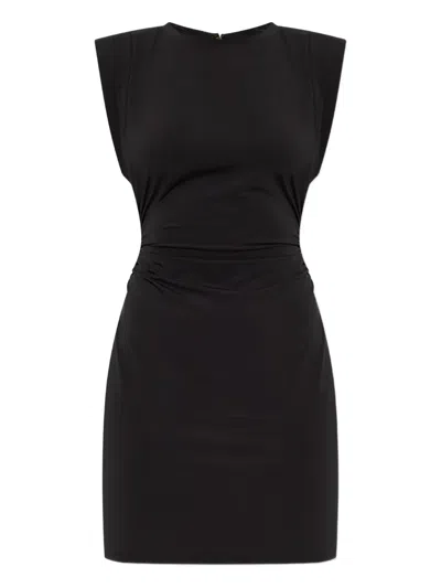 Michael Michael Kors Gathered-detail Mini Dress In Black