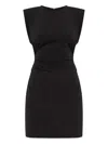 Michael Michael Kors Gathered-detail Short Dress In Black
