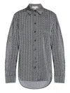 Michael Michael Kors Geometric-print Shirt In Black