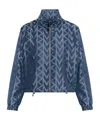 Michael Michael Kors Geometric-pattern Zip Jacket In Blue