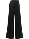 Michael Michael Kors Georgette Pleated Wide-leg Trousers In Black