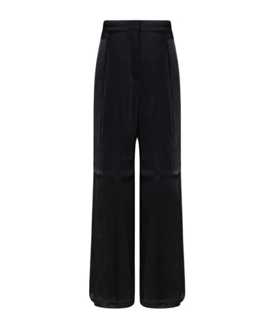 Michael Michael Kors Georgette Pleated Wide-leg Trousers In Black