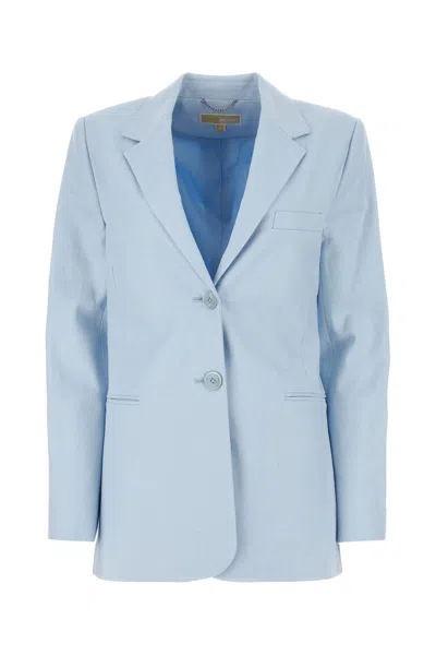 MICHAEL MICHAEL KORS GIACCA IN MISTO LINO AZZURRO PASTELLO DONNA