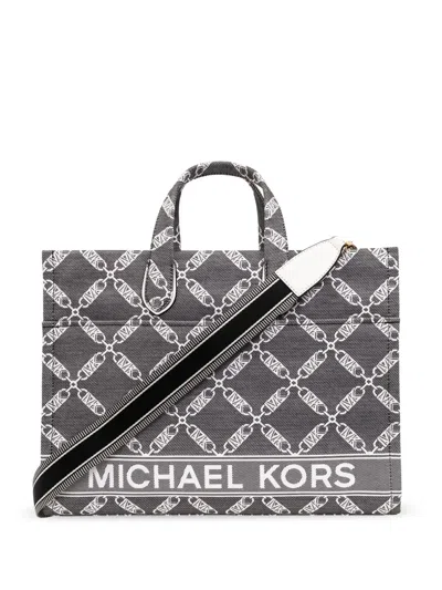 Michael Michael Kors Gigi Cotton Tote Bag In Black
