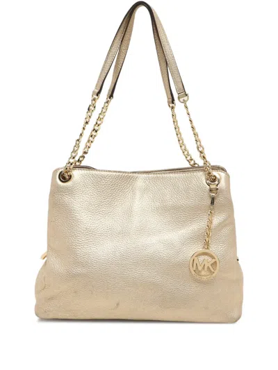 Pre-owned Michael Michael Kors Chain-link Shoulder Bag In Gold