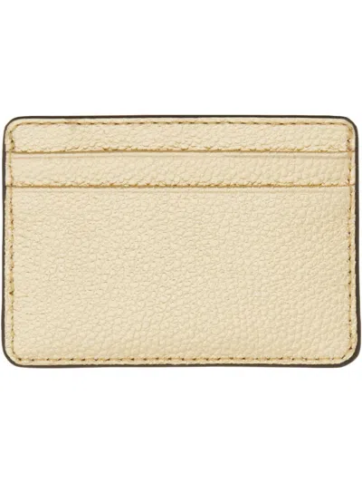 Michael Michael Kors Gold Logo Card Case In Pink