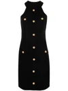 Michael Michael Kors Midi Dress Buttons In Black