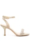 Michael Michael Kors Carrie 75mm Rhinestoned Leather Sandals