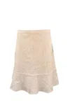 Michael Michael Kors Gored Lace Skirt In White In White