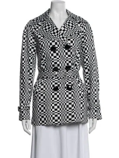 Pre-owned Michael Michael Kors Graphic Print Jacket In White