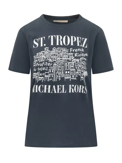 Michael Michael Kors Graphic Print T-shirt In Midnightblue