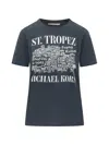 Michael Michael Kors Graphic T-shirt In Blue