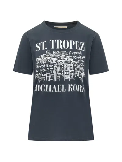 Michael Michael Kors Graphic T-shirt In Blue